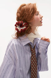 Striped shirt loose long-sleeved top